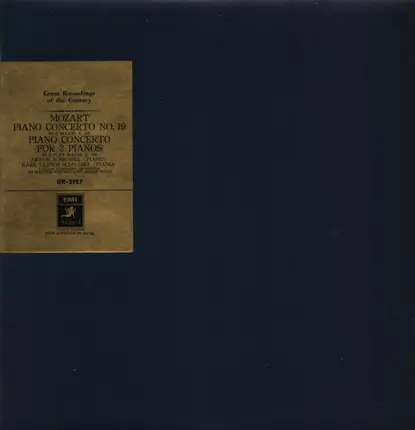 Mozart - Piano Concerto No. 19 / Concerto for Two Pianos (Schnabel)