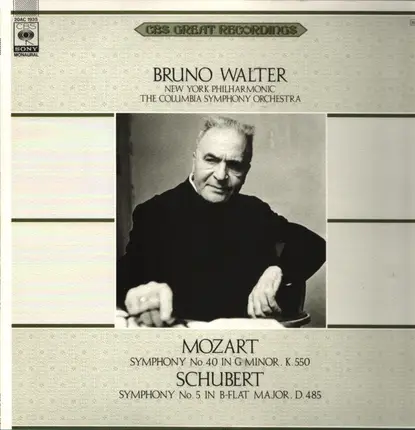 Mozart / Schubert - Symphony No 40, K.550 - Symphony No 5, D.485 (Walter)
