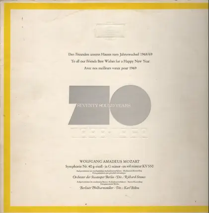 Mozart/Orch. der Staatsoper Berlin, R. Strauss, Berliner Philharmoniker - Sinfonie Nr. 40 g-moll KV 550