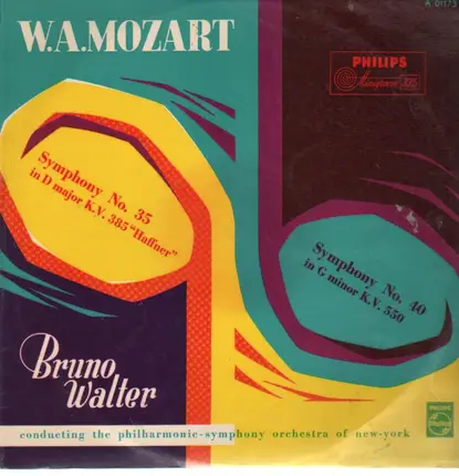 Mozart - Symph No.35 in D major, No.40 in G minor,, Bruno Walter, philh symph orch, NY