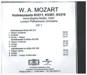 Double CD - Mozart - Violinkonzerte KV211, KV207, KV219 - Promo Copy / Plastic Slipcase