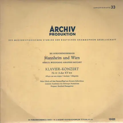Mozart - XII. Forschungsbereich: Mannheim Und Wien - Serie E: Wolfgang Amadeus Mozart