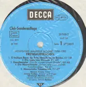 LP - Mozart - Freimauerermusik