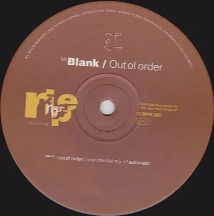 Mr Blank, Mr. Blank - Out of Order