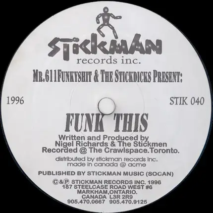 Mr. 611 Funkyshit & The Stickmen - Funk This