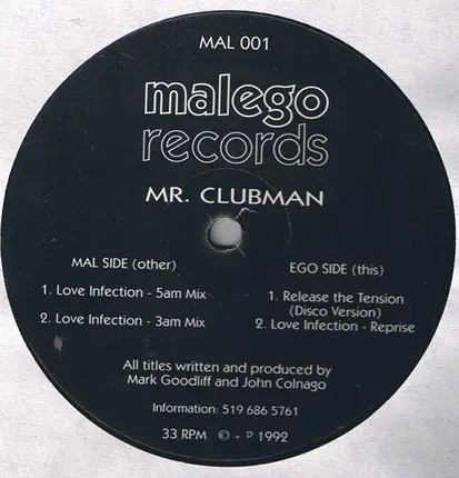 Mr. Clubman - Love Infection / Release The Tension