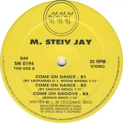 Mr. Black / M. Steiv Jay - C'mon Dance / Come On Dance