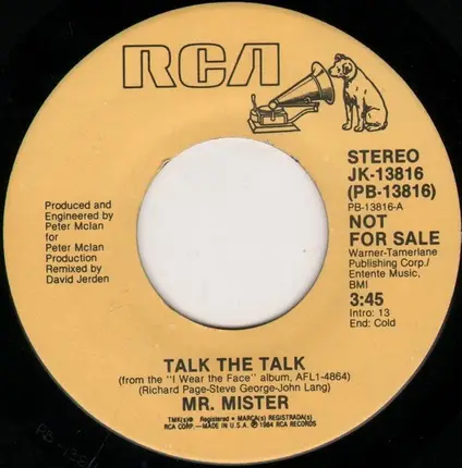 Mr. Mister - Talk The Talk