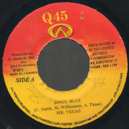 Mr. Vegas / Nitty Kutchie & Steeve - Bwoy Blue / Devil Flex
