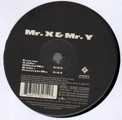 Mr.X & Mr.Y - Free Me