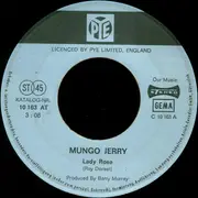 7'' - Mungo Jerry - Lady Rose / Little Louis