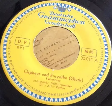 Münchner Philharmoniker , Artur Rother , Kim Borg , Wolfgang Amadeus Mozart , Christoph Willibald G - Furientanz Aus 'Orpheus Und Eurydike' / In Diesen Heil'gen Aus 'Die Zauberflöte'