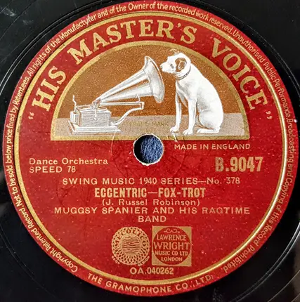 Muggsy Spanier's Ragtime Band - I Wish I Could Shimmy Like My Sister Kate / Eccentric