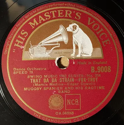 Muggsy Spanier's Ragtime Band - Someday Sweetheart / That Da Da Strain