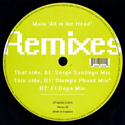 Mula - All In The Head (Remixes)