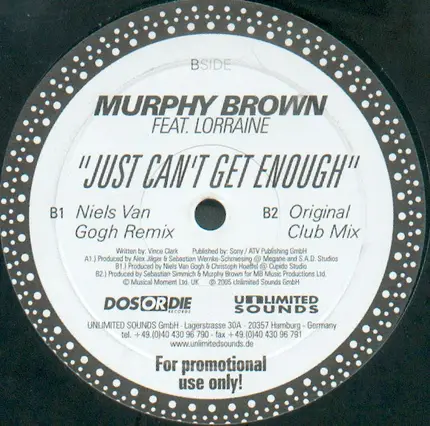 Murphy Brown Feat. Lorraine - Just Can't Get Enough
