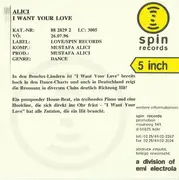 CD Single - Mustafa Alici - I Want Your Love