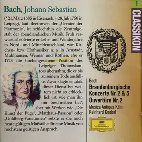 Musica Antiqua Köln - Brandenburgische Konzerte Nr. 2 & 5 / Ouvertüre Nr. 2