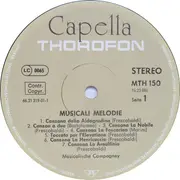 LP - Musicalische Compagney - Musicali Melodie - Italienische Ensemblemusik Des Frühbarock