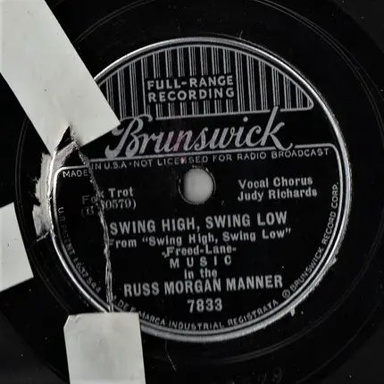 Music In The Russ Morgan Manner - My Little Buckaroo / Swing High, Swing Low