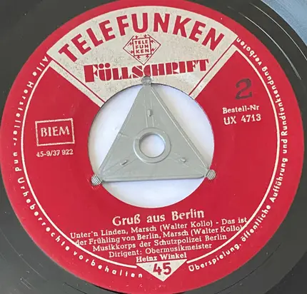 Musikkorps Der Schutzpolizei Berlin - Gruß Aus Berlin
