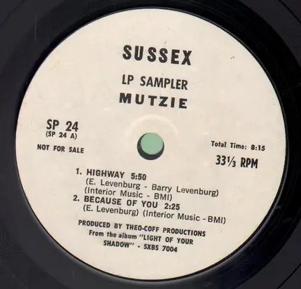 Mutzie - Light Of Your Shadow LP Sampler