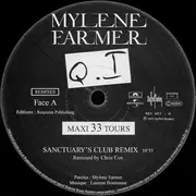 12inch Vinyl Single - Mylène Farmer - Q.I (Remixes)