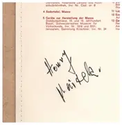 10'' - N. Peter Levinson , Estrongo Nachama , Kaspar Brüninghaus - Judaica III (Das Jüdische Festjahr) - Signed by Henry Maitek.  Slides