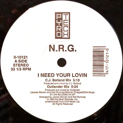 N.R.G. - I Need Your Lovin