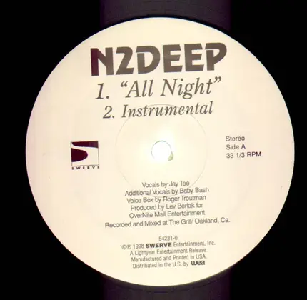 N2DEEP - All Night / Where The G's At