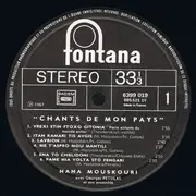 LP - Nana Mouskouri - Chants De Mon Pays