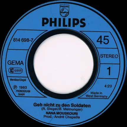 Nana Mouskouri - Geh Nicht Zu Den Soldaten