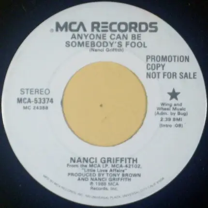 Nanci Griffith - Anyone Can Be Somebody's Fool