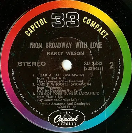 Nancy Wilson - From Broadway with Love