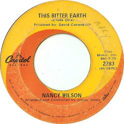 Nancy Wilson - Peace Of Mind / This Bitter Earth