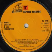 7'' - Nancy Sinatra & Lee Hazlewood - Did You Ever - Solid centre