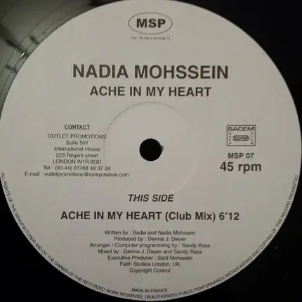 Nadia Mohssein - Ache In My Heart