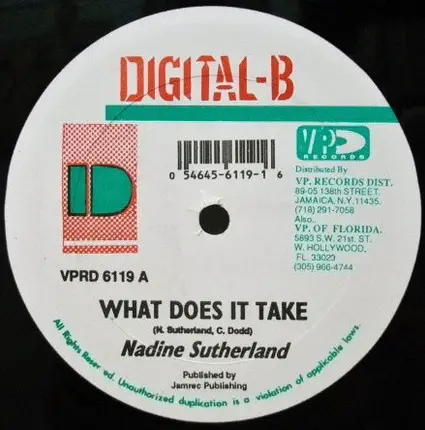 Nadine Sutherland / Junior Tucker - What Does It Take / Strong Like A Lion
