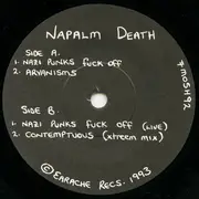 7inch Vinyl Single - Napalm Death - Nazi Punks Fuck Off - Green Cover, Black Vinyl