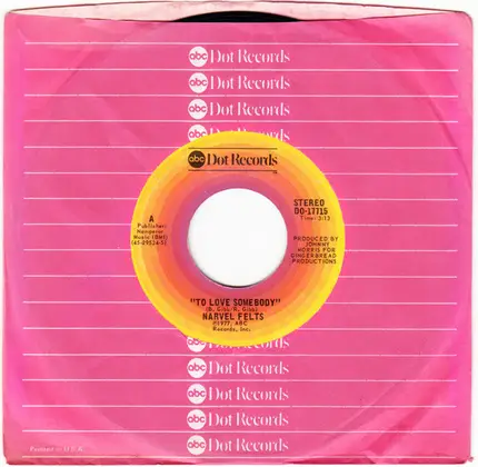 Narvel Felts - To Love Somebody / Remember