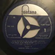 7inch Vinyl Single - Narciso Yepes - La Fille Aux Yeux D'or Bande Originale Du Film De Jean-Gabriel  Albicocco  = フランス映画　「金色の眼の女」サウンド・トラックより