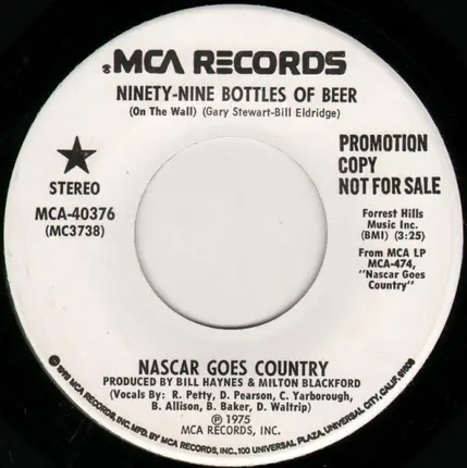 Nascar Goes Country - Ninety-Nine Bottles Of Beer (On The Wall)