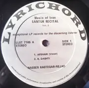 LP - Nasser Rastegar-Nejad - Music Of Iran - Santur Recital Vol. 2