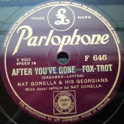 Nat Gonella & His Georgians - Some Of These Days / After You've Gone