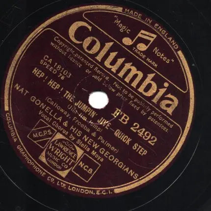Nat Gonella & His New Georgians - Hep! Hep! The Jumpin' Jive / Plucking On A Golden Harp