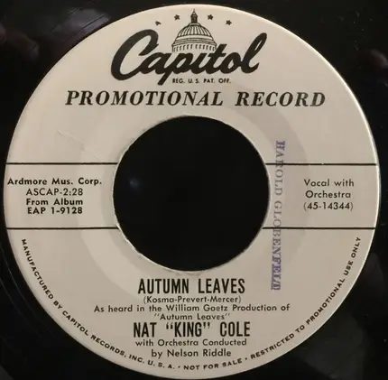 Nat King Cole - Autumn Leaves