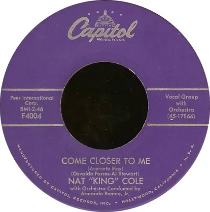 Nat King Cole - Come Closer To Me