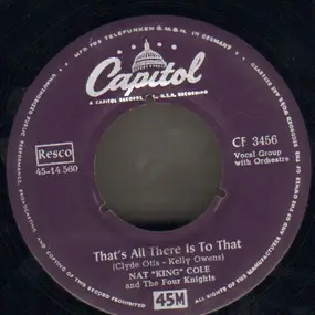 Nat King Cole - That's All There Is To That / My Dream Sonata