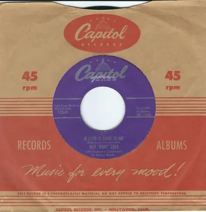 Nat King Cole - If Love Is Good To Me / A Fool Was I