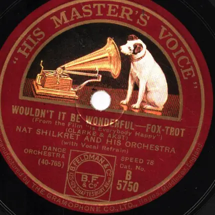 Nat Shilkret And The Victor Orchestra - I'm The Medicine Man For The Blues / Wouldn't It Be Wonderful